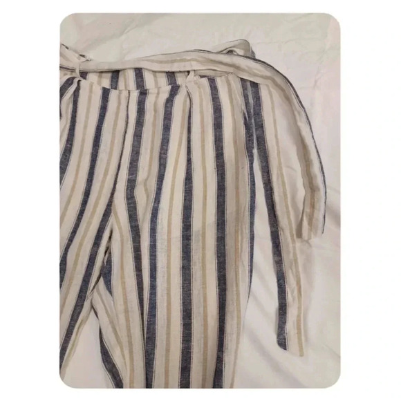 Love  Tree Linen Blend Striped Pants Size Medium - Picture 4 of 8